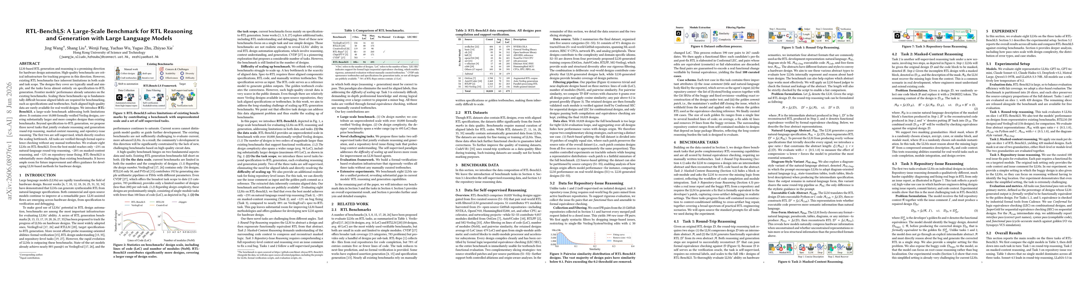 Thumbnail for RTL-BenchLS: A Large-Scale Benchmark for RTL Reasoning and Generation with Large Language Models