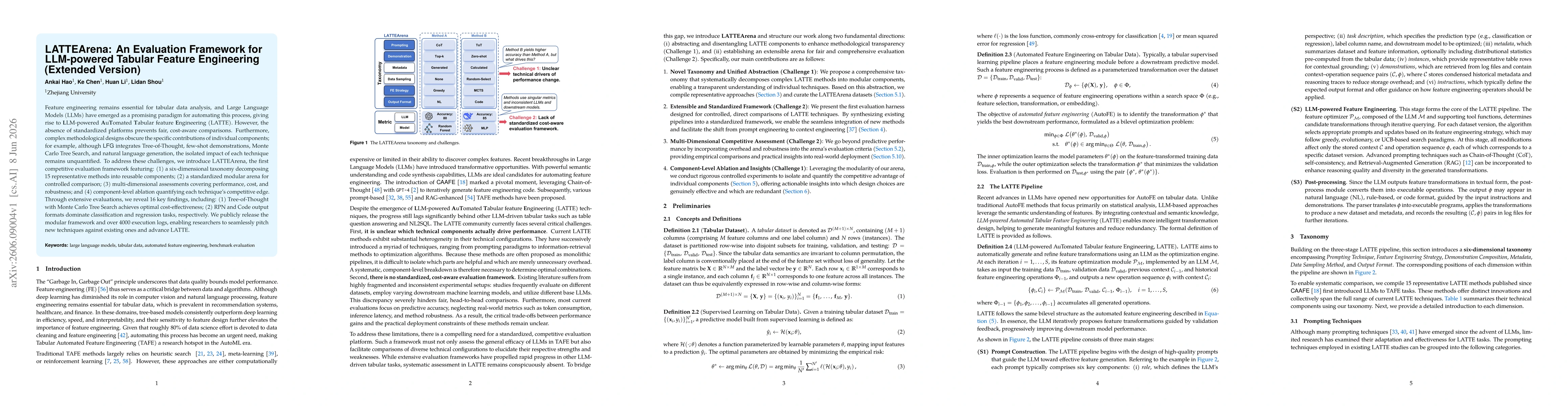 Thumbnail for LATTEArena: An Evaluation Framework for LLM-powered Tabular Feature Engineering (Extended Version)