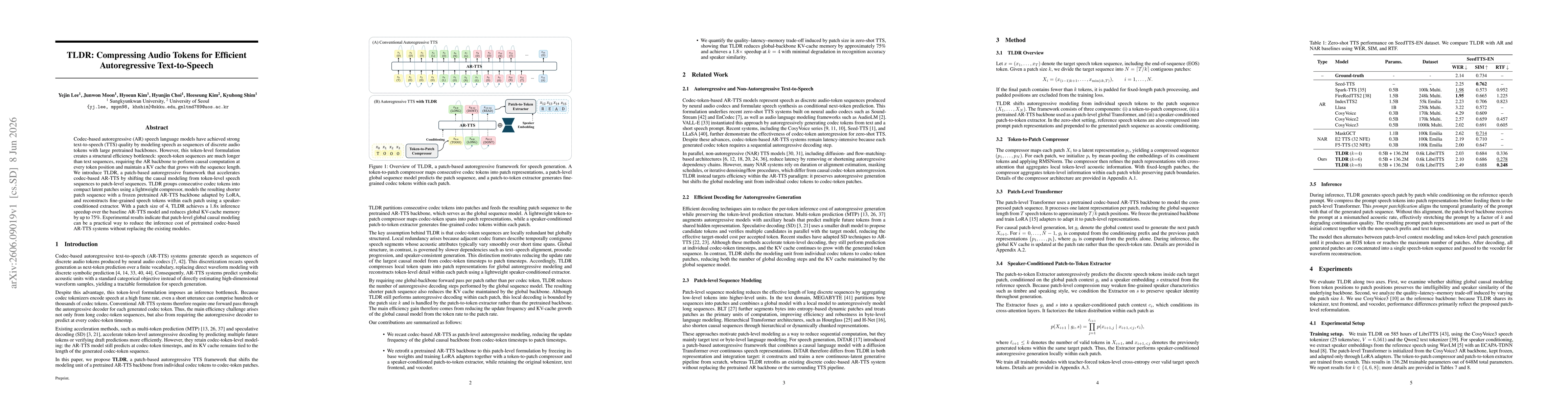 Thumbnail for TLDR: Compressing Audio Tokens for Efficient Autoregressive Text-to-Speech