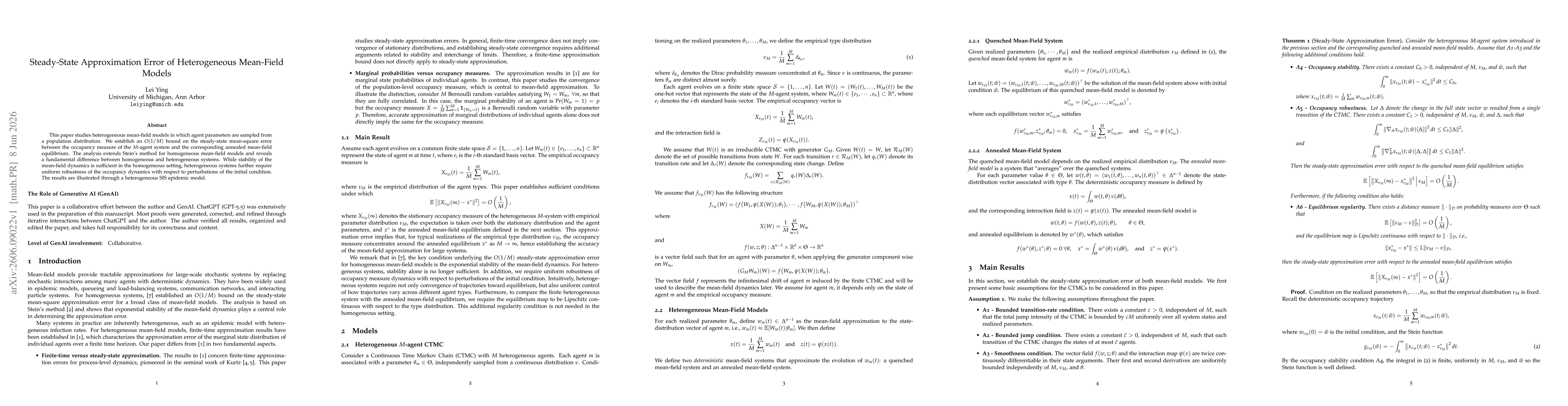 Thumbnail for Steady-State Approximation Error of Heterogeneous Mean-Field Models