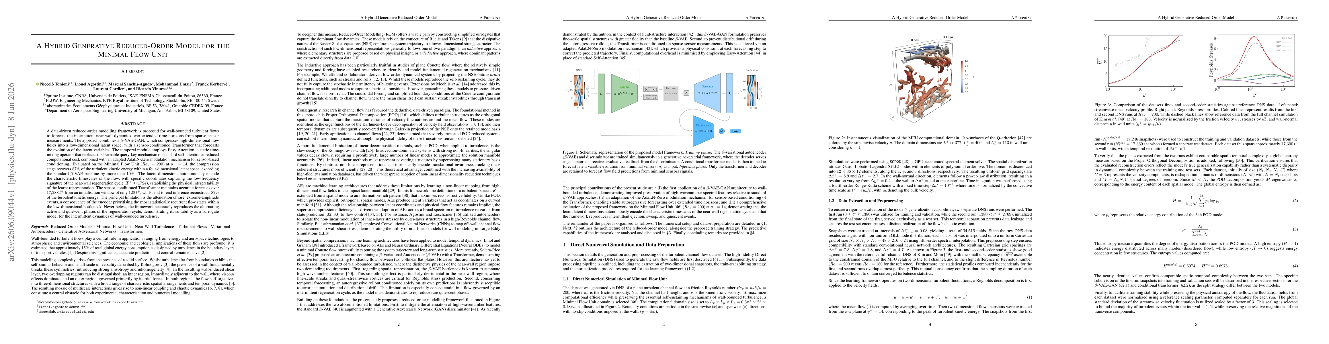 Thumbnail for A Hybrid Generative Reduced-Order Model for the Minimal Flow Unit