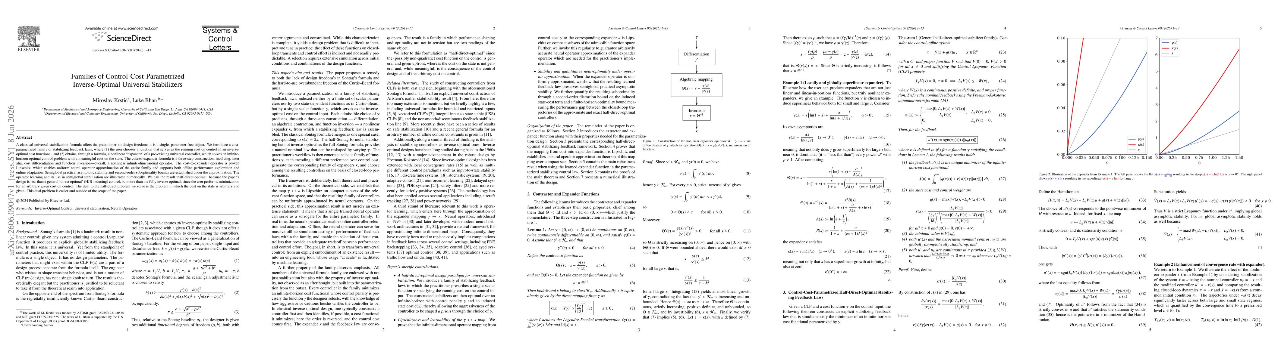 Thumbnail for Families of Control-Cost-Parametrized Inverse-Optimal Universal Stabilizers
