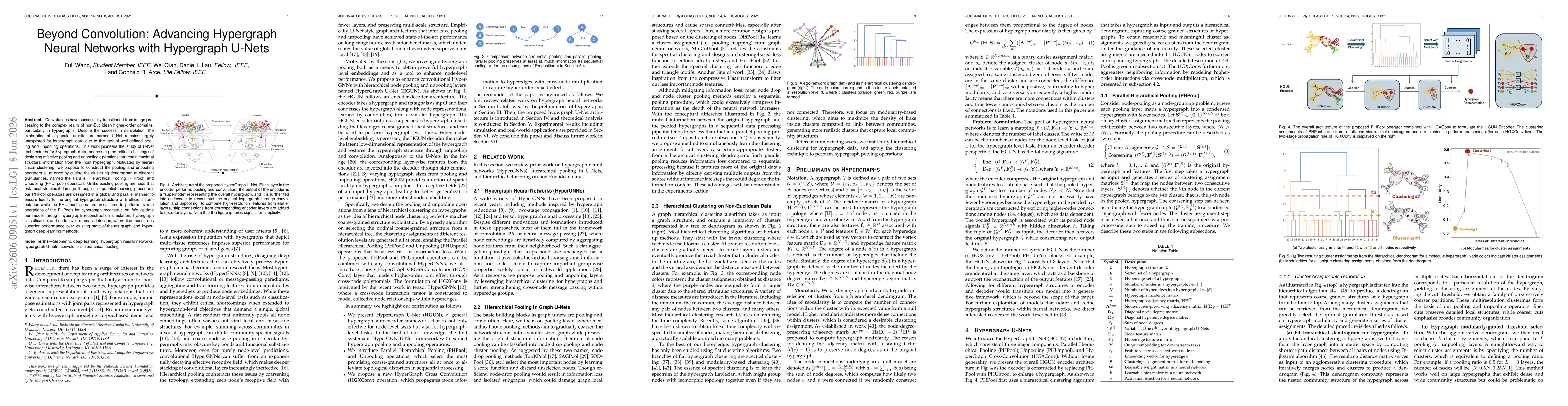Thumbnail for Beyond Convolution: Advancing Hypergraph Neural Networks with Hypergraph U-Nets