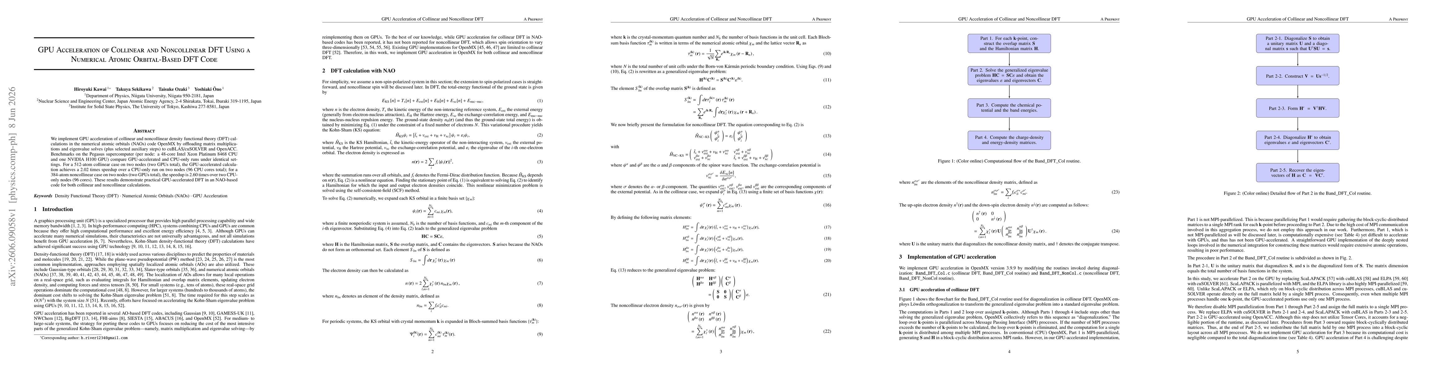 Thumbnail for GPU Acceleration of Collinear and Noncollinear DFT Using a Numerical Atomic Orbital-Based DFT Code