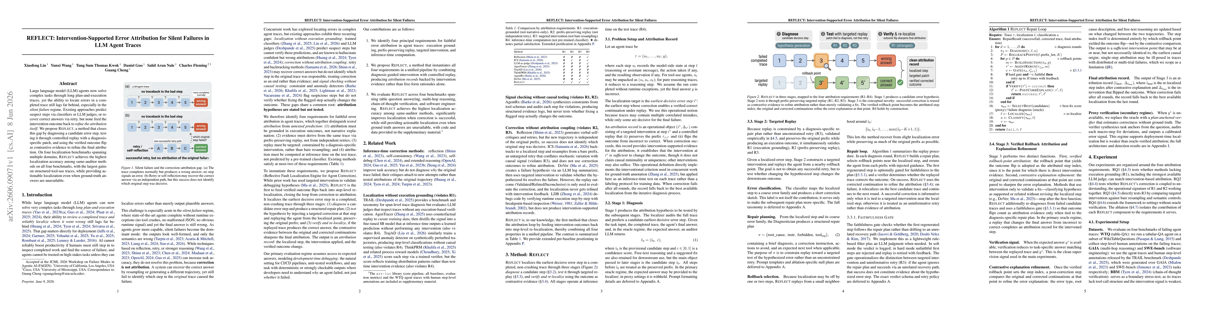 Thumbnail for REFLECT: Intervention-Supported Error Attribution for Silent Failures in LLM Agent Traces