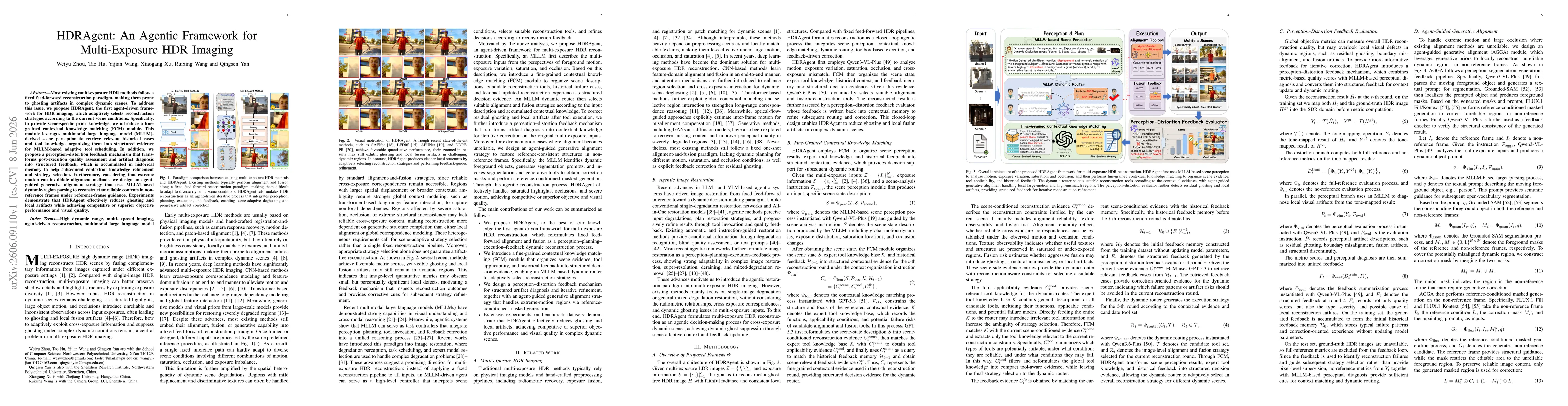 Thumbnail for HDRAgent: An Agentic Framework for Multi-Exposure HDR Imaging