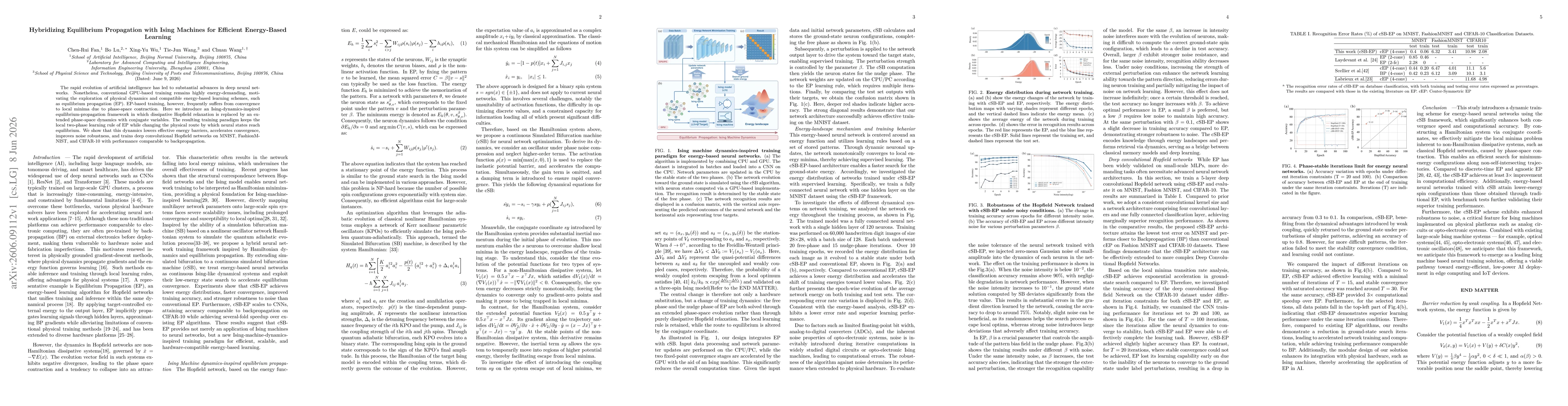 Thumbnail for Hybridizing Equilibrium Propagation with Ising Machines for Efficient Energy-Based Learning