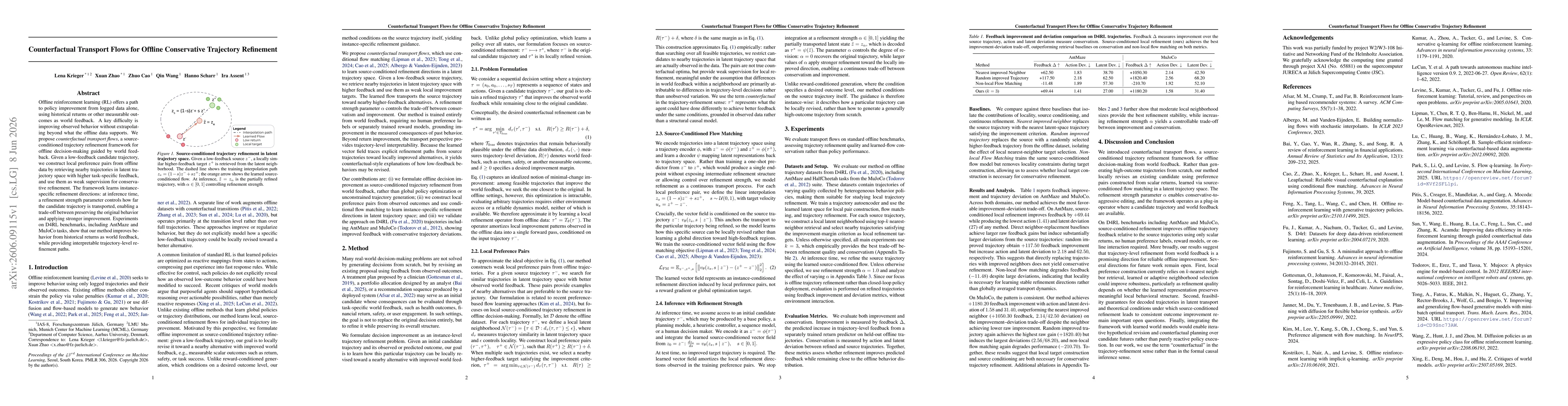 Thumbnail for Counterfactual Transport Flows for Offline Conservative Trajectory Refinement