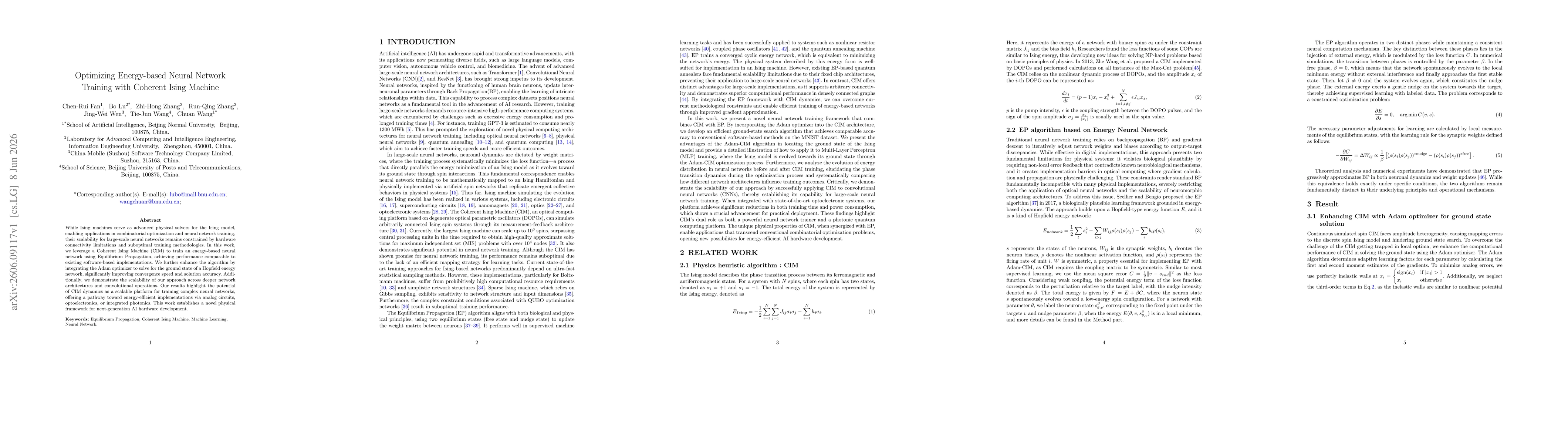 Thumbnail for Optimizing Energy-based Neural Network Training with Coherent Ising Machine