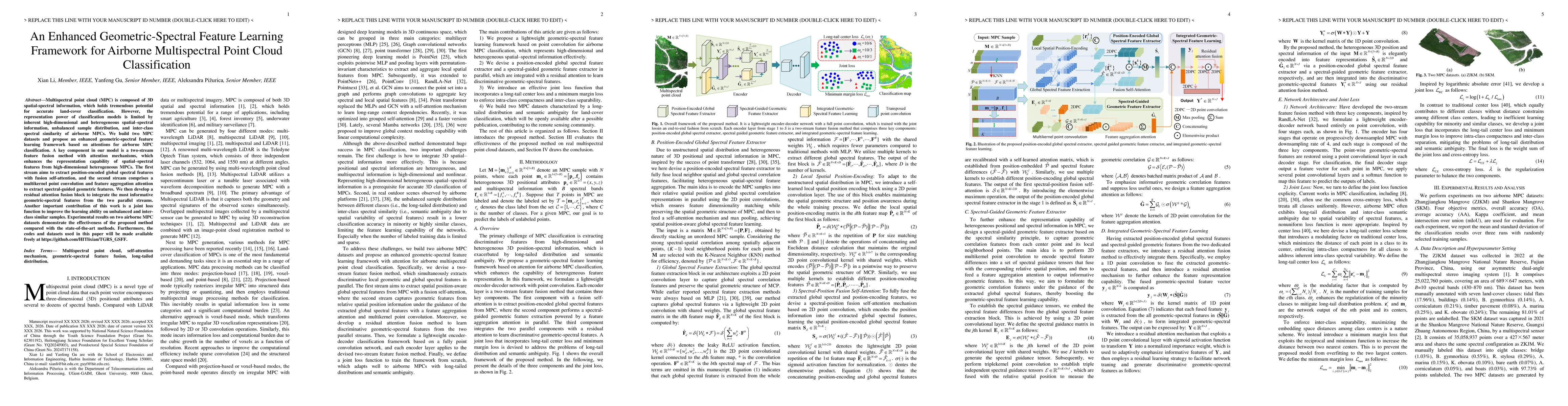 Thumbnail for An Enhanced Geometric-Spectral Feature Learning Framework for Airborne Multispectral Point Cloud Classification