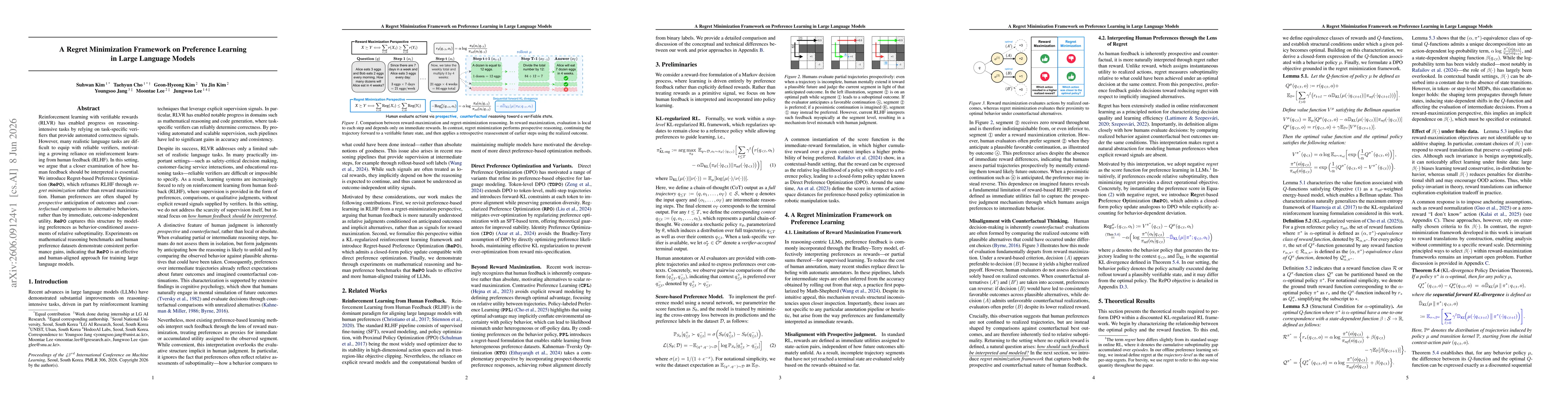 Thumbnail for A Regret Minimization Framework on Preference Learning in Large Language Models