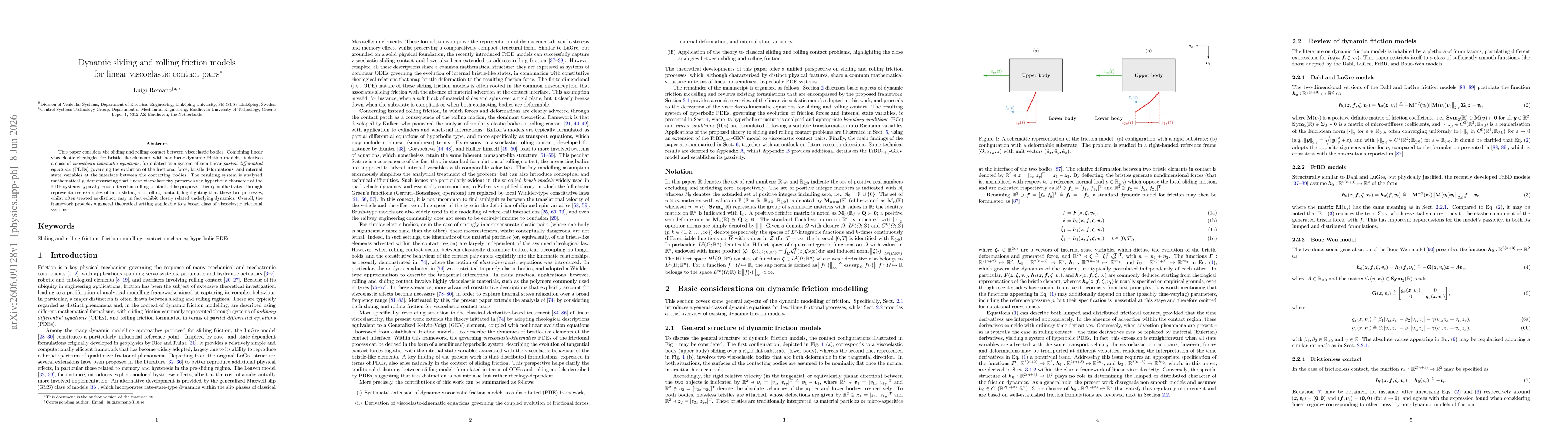 Thumbnail for Dynamic sliding and rolling friction models for linear viscoelastic contact pairs