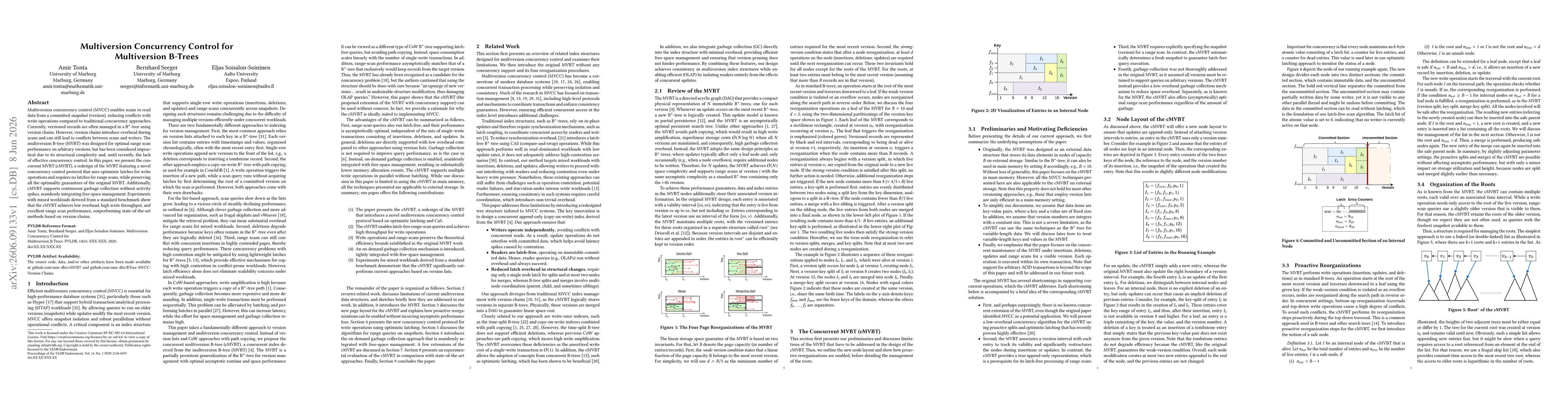 Thumbnail for Multiversion Concurrency Control for Multiversion B-Trees