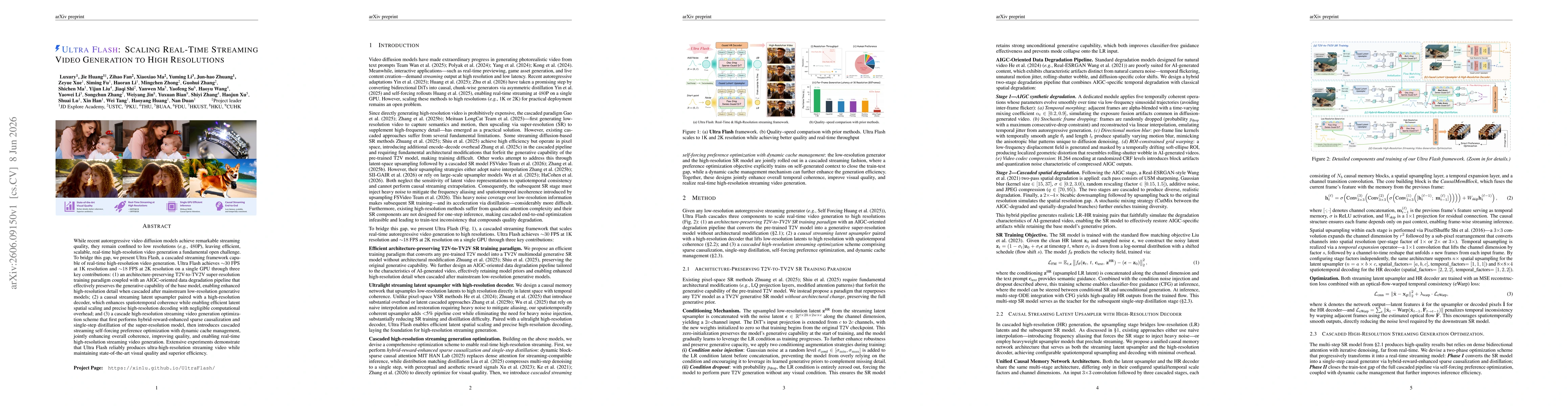 Thumbnail for Ultra Flash: Scaling Real-Time Streaming Video Generation to High Resolutions