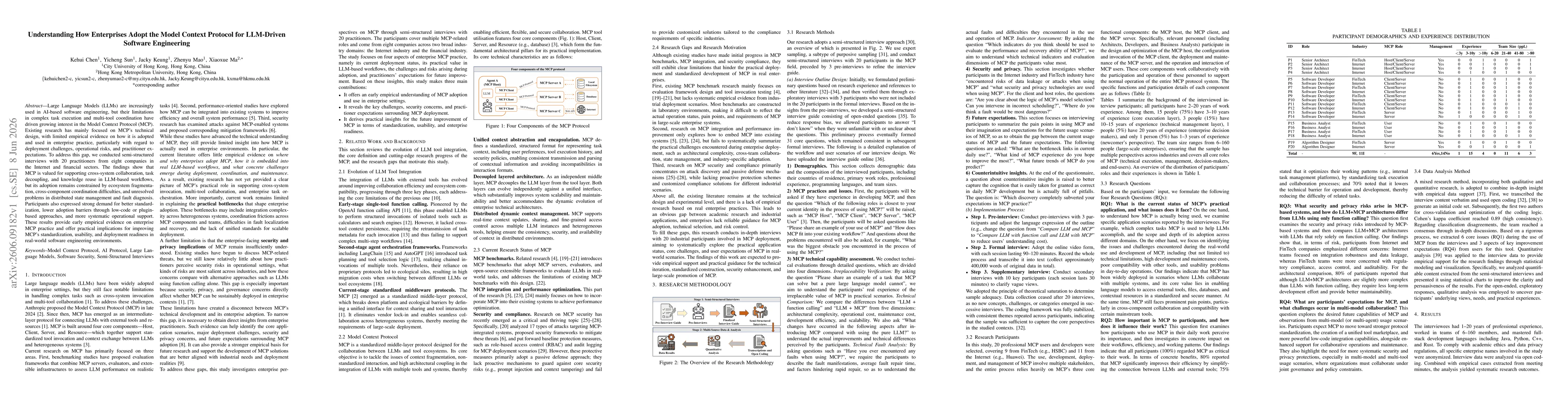 Thumbnail for Understanding How Enterprises Adopt the Model Context Protocol for LLM-Driven Software Engineering