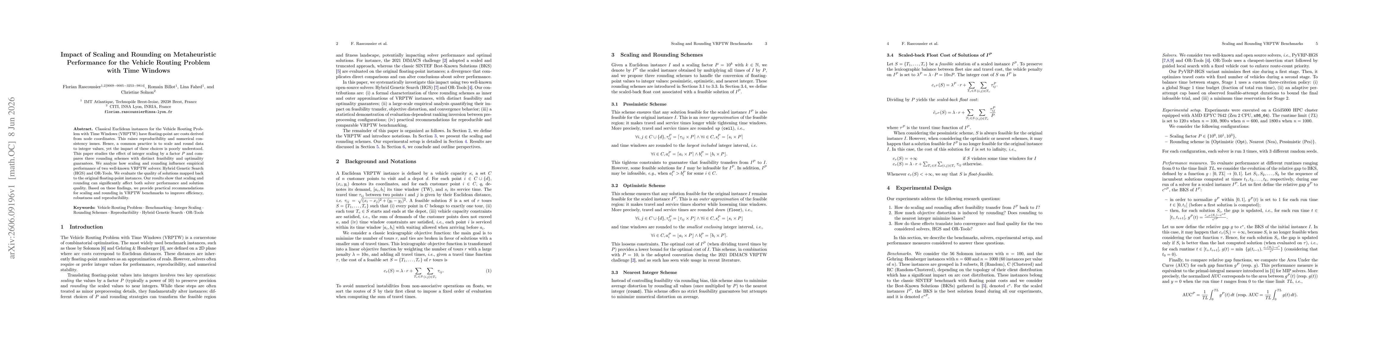 Thumbnail for Impact of Scaling and Rounding on Metaheuristic Performance for the Vehicle Routing Problem with Time Windows