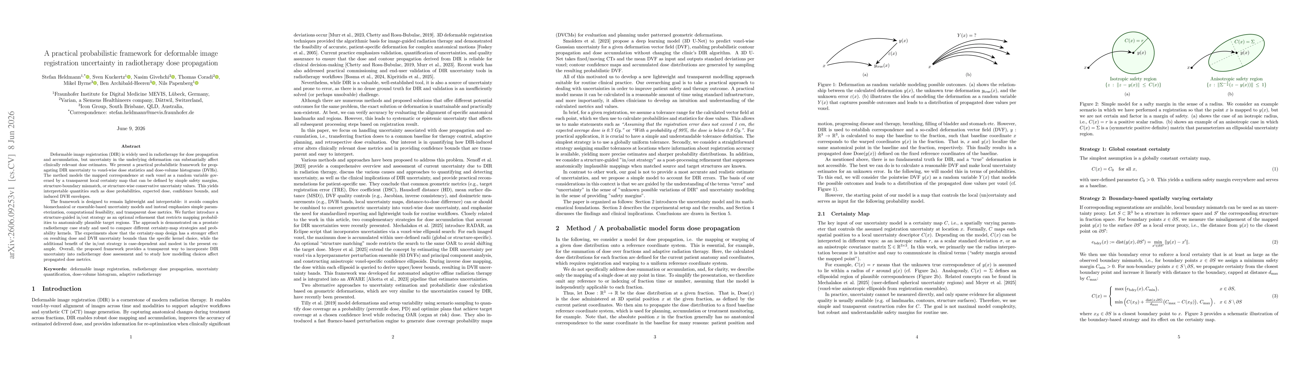 Thumbnail for A practical probabilistic framework for deformable image registration uncertainty in radiotherapy dose propagation