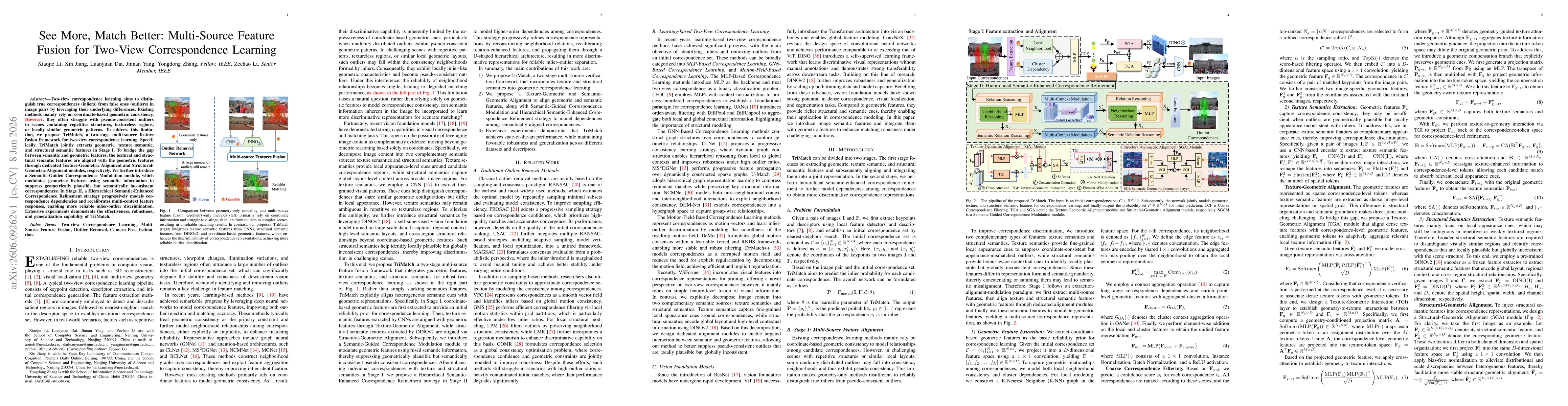Thumbnail for See More, Match Better: Multi-Source Feature Fusion for Two-View Correspondence Learning