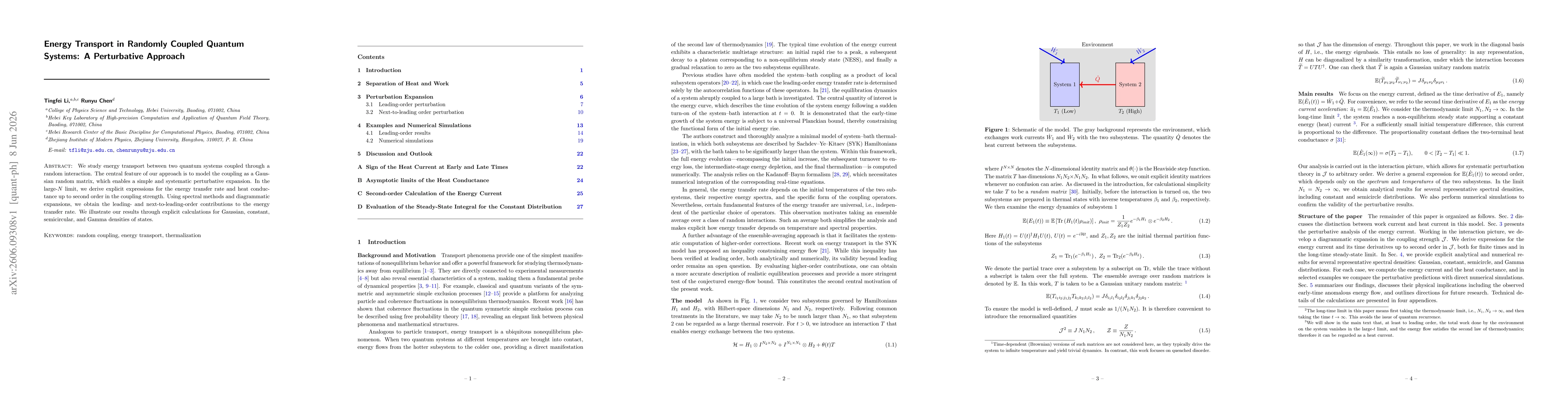 Thumbnail for Energy Transport in Randomly Coupled Quantum Systems: A Perturbative Approach