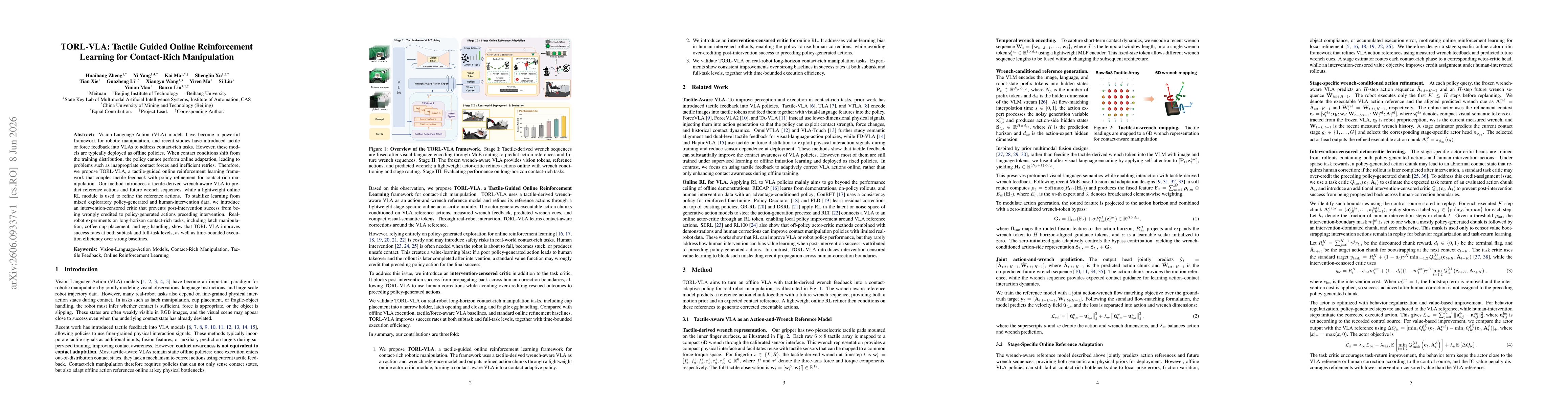 Thumbnail for TORL-VLA: Tactile Guided Online Reinforcement Learning for Contact-Rich Manipulation