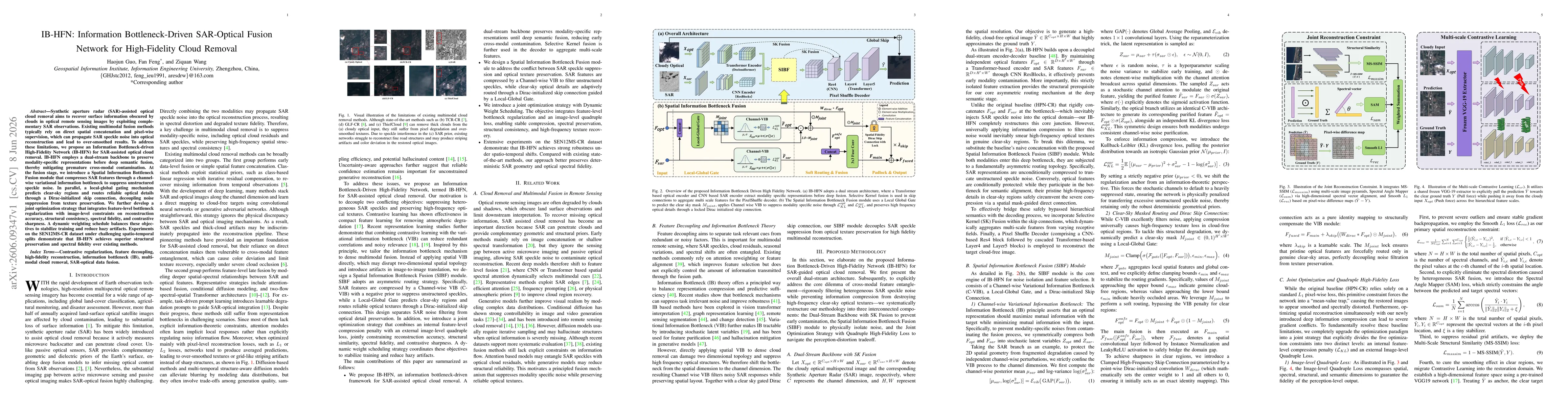 Thumbnail for IB-HFN: Information Bottleneck-Driven SAR-Optical Fusion Network for High-Fidelity Cloud Removal