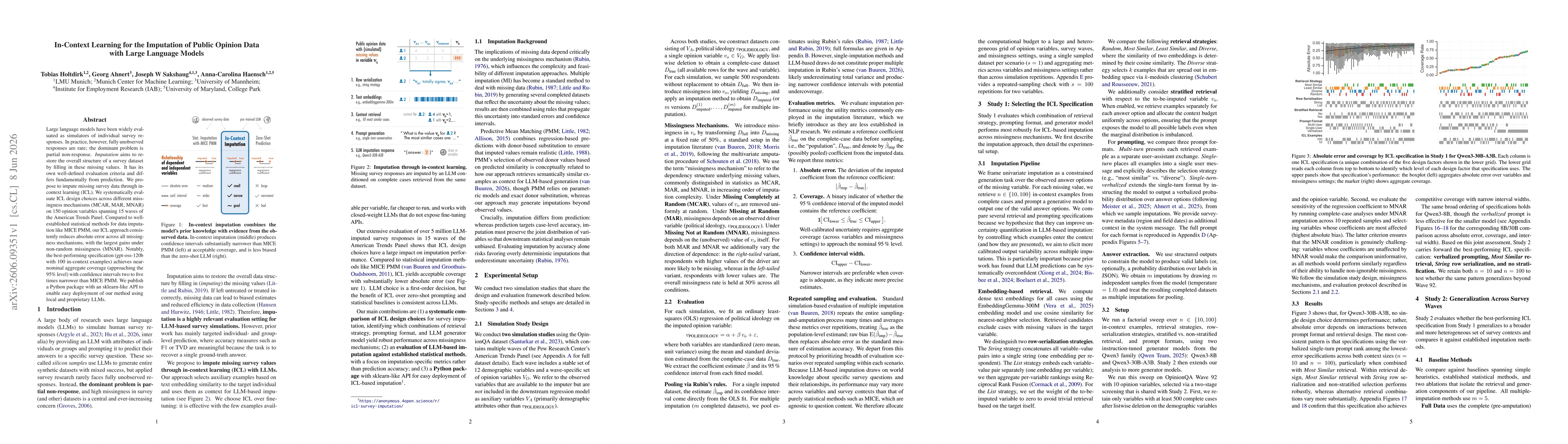 Thumbnail for In-Context Learning for the Imputation of Public Opinion Data with Large Language Models