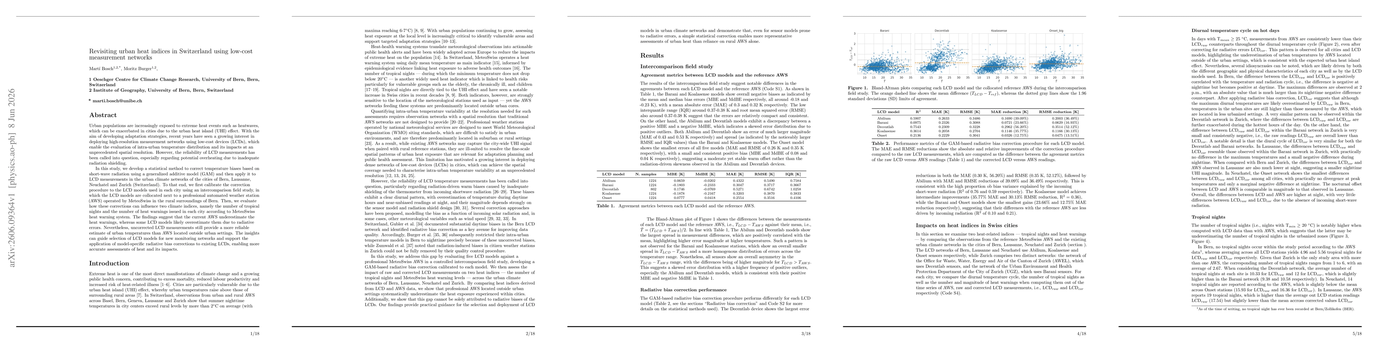 Thumbnail for Revisiting urban heat indices in Switzerland using low-cost measurement networks