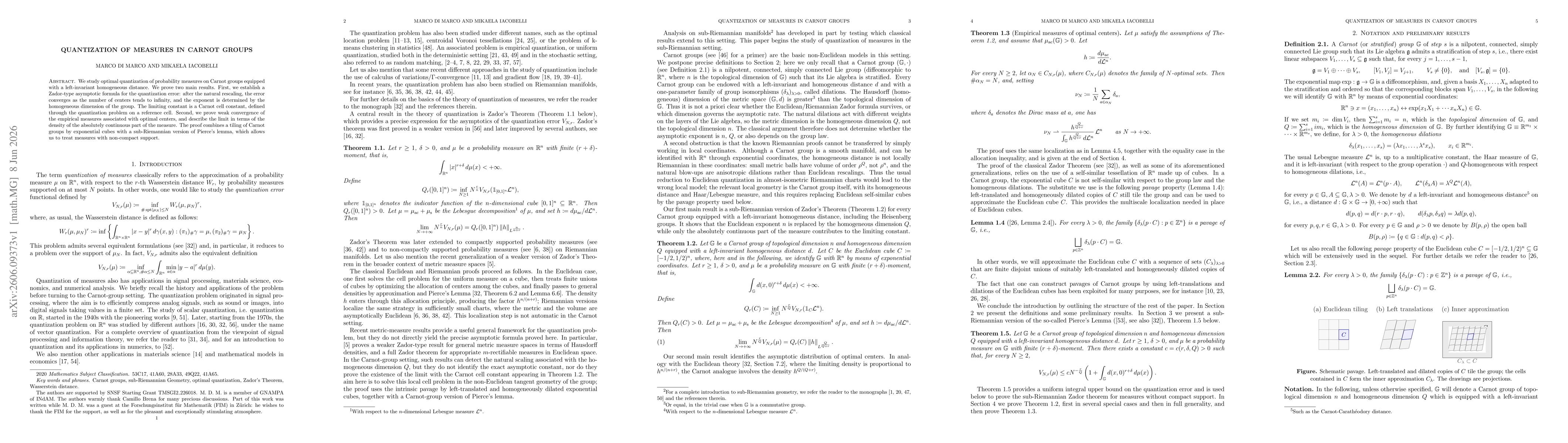 Thumbnail for Quantization of measures in Carnot groups
