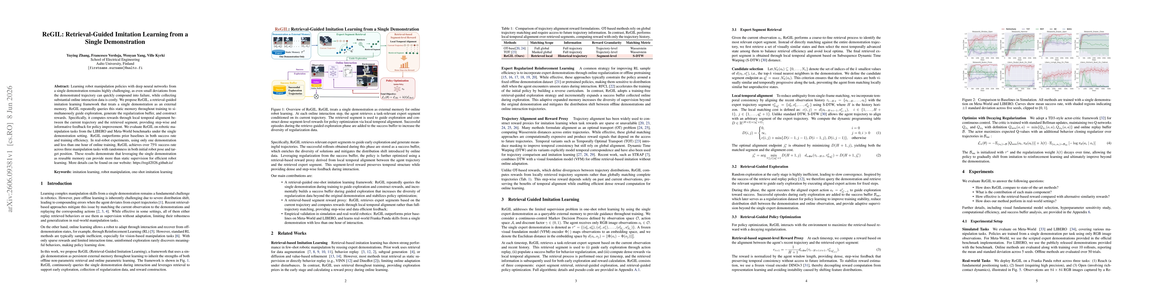 Thumbnail for ReGIL: Retrieval-Guided Imitation Learning from a Single Demonstration