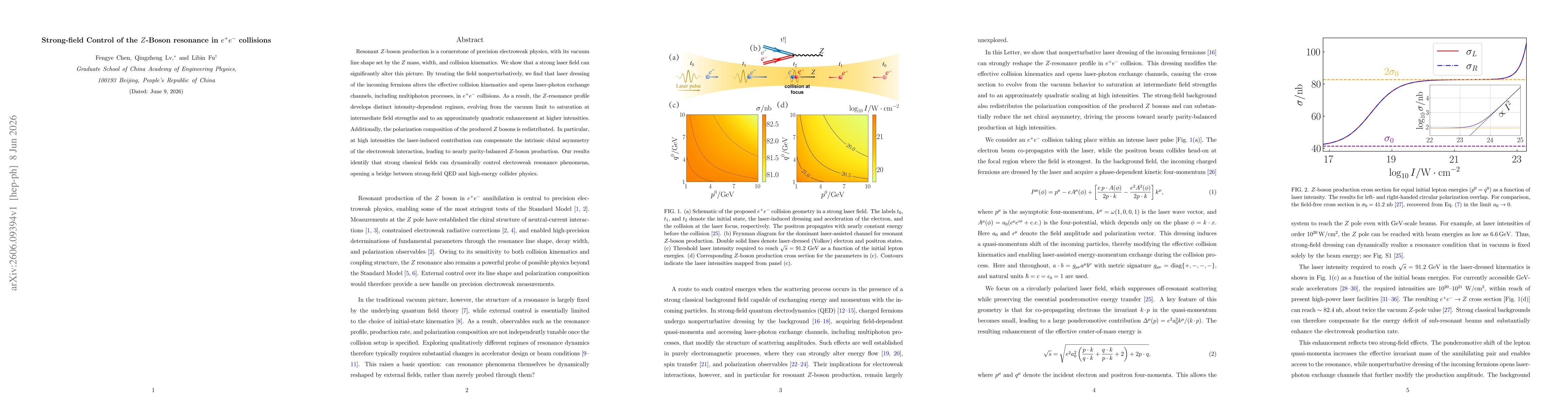 Thumbnail for Strong-field control of the $Z$-boson resonance in $e^+e^-$ collisions