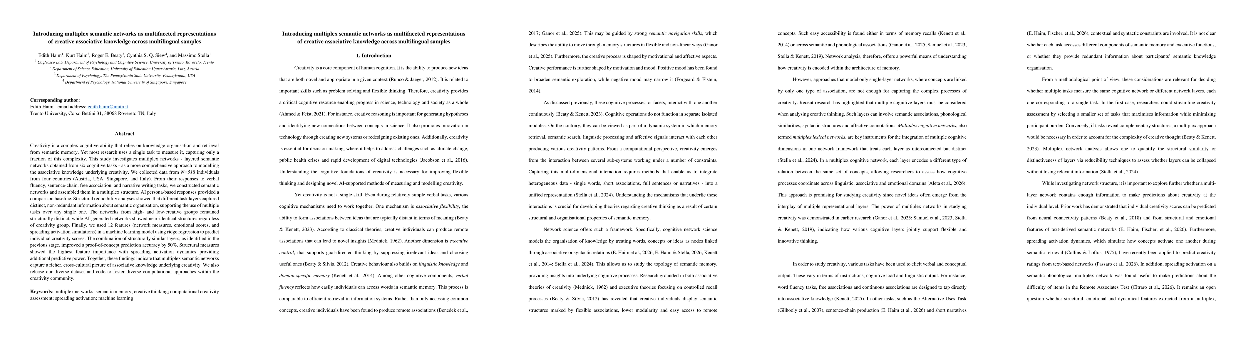 Thumbnail for Introducing multiplex semantic networks as multifaceted representations of creative associative knowledge across multilingual samples