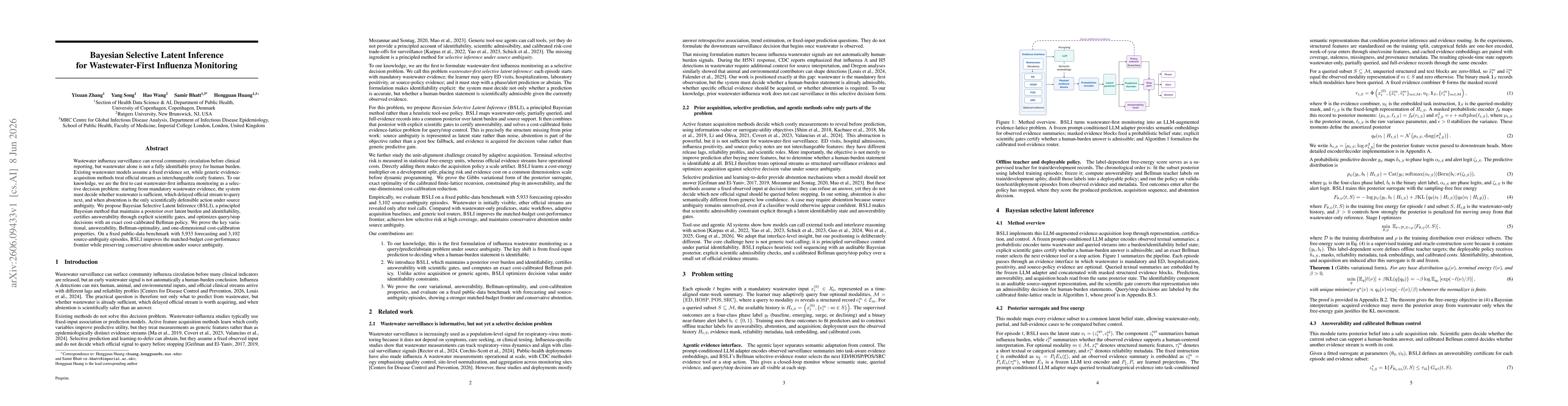Thumbnail for Bayesian Selective Latent Inference for Wastewater-First Influenza Monitoring
