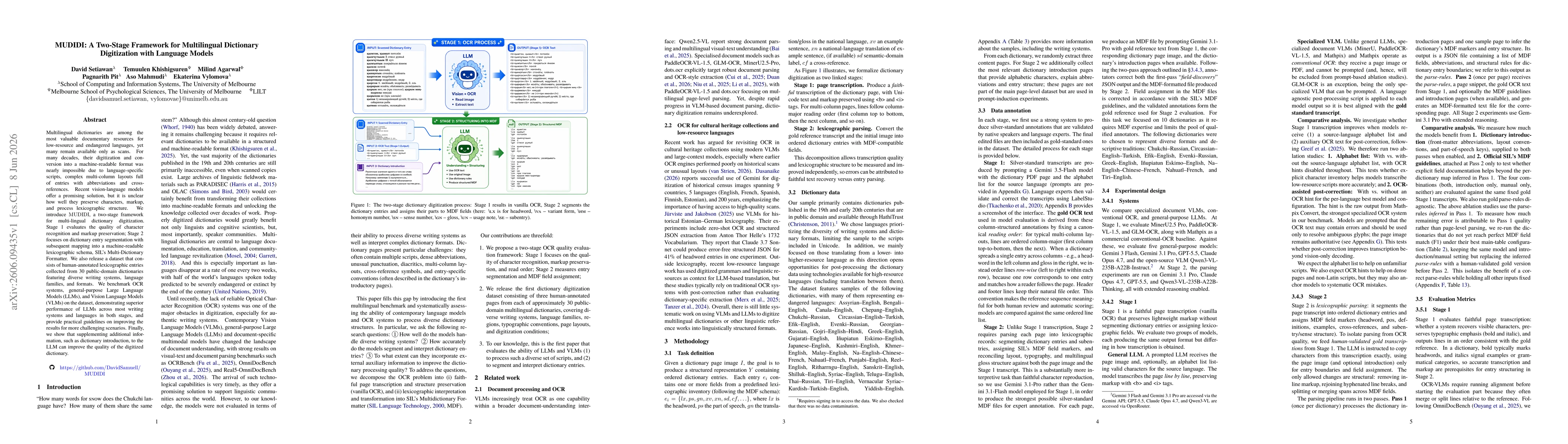 Thumbnail for MUDIDI: A Two-Stage Framework for Multilingual Dictionary Digitization with Language Models