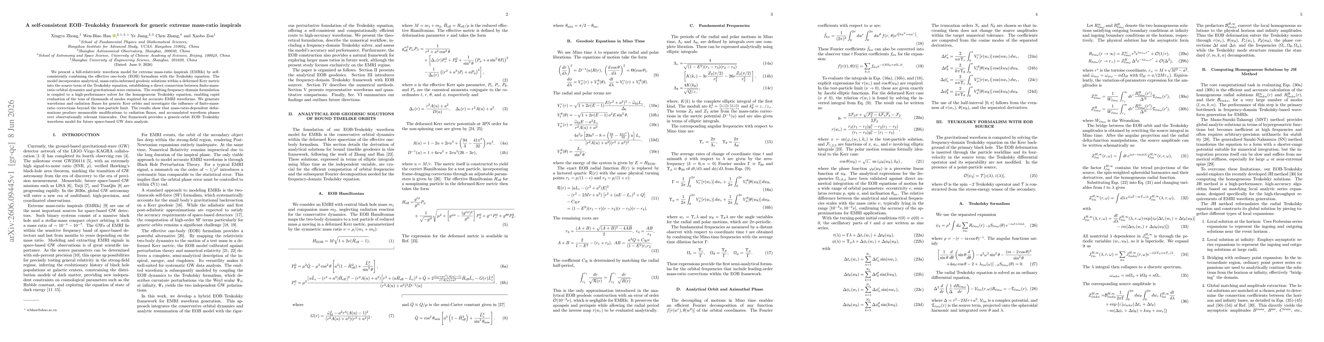 Thumbnail for A self-consistent EOB--Teukolsky framework for generic extreme mass-ratio inspirals