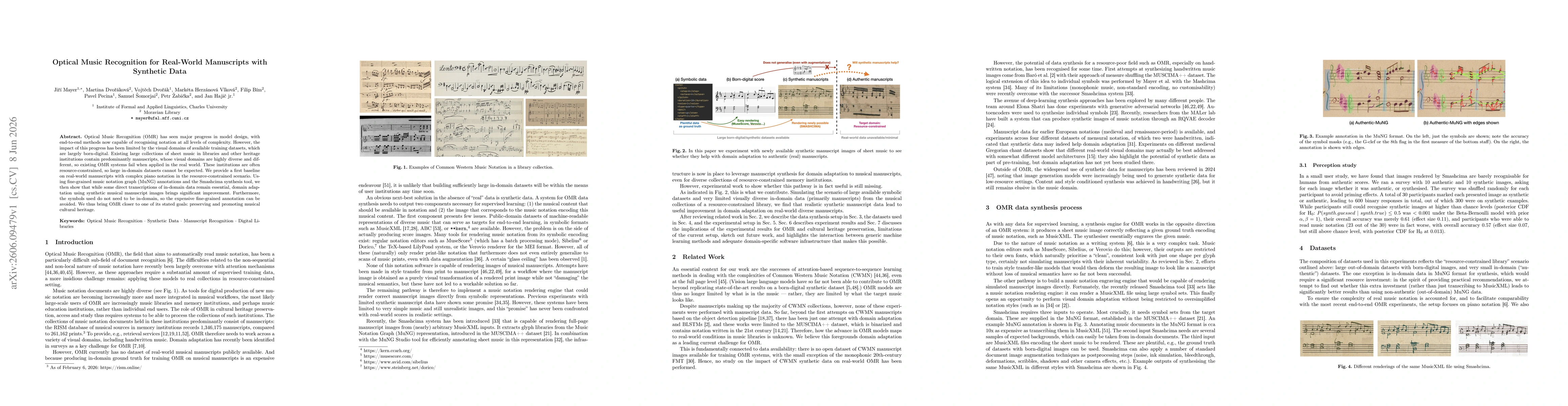 Thumbnail for Optical Music Recognition for Real-World Manuscripts with Synthetic Data