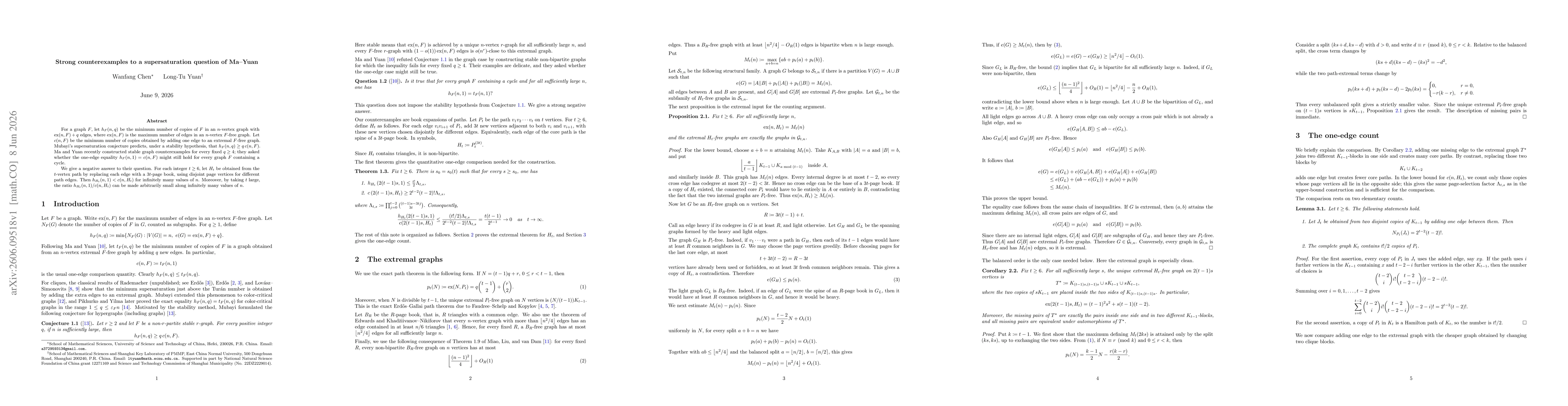 Thumbnail for Strong counterexamples to a supersaturation question of Ma-Yuan