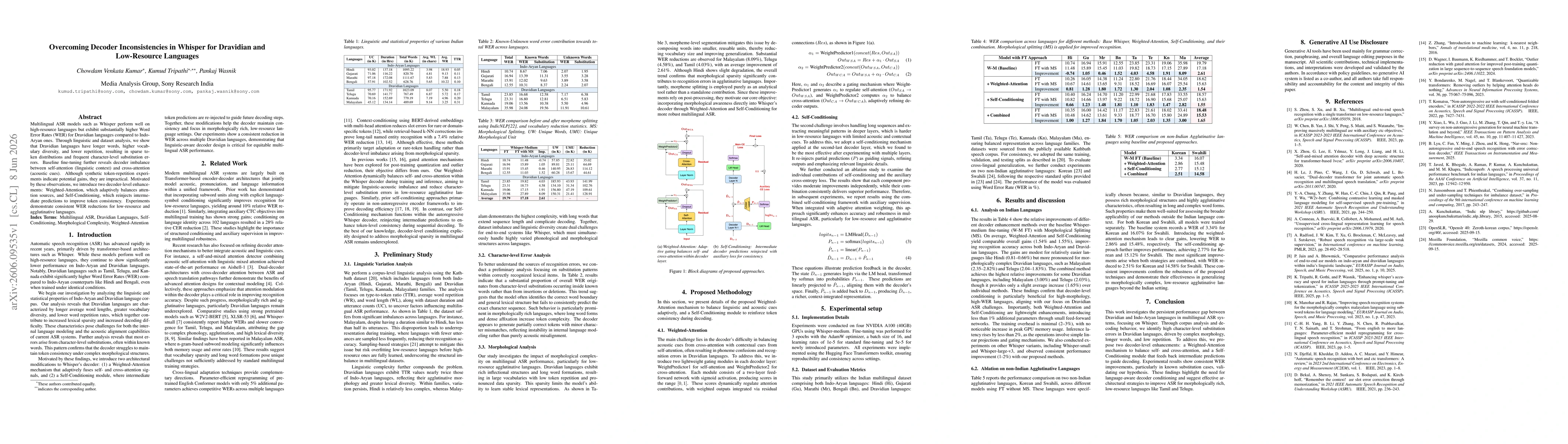 Thumbnail for Overcoming Decoder Inconsistencies in Whisper for Dravidian and Low-Resource Languages