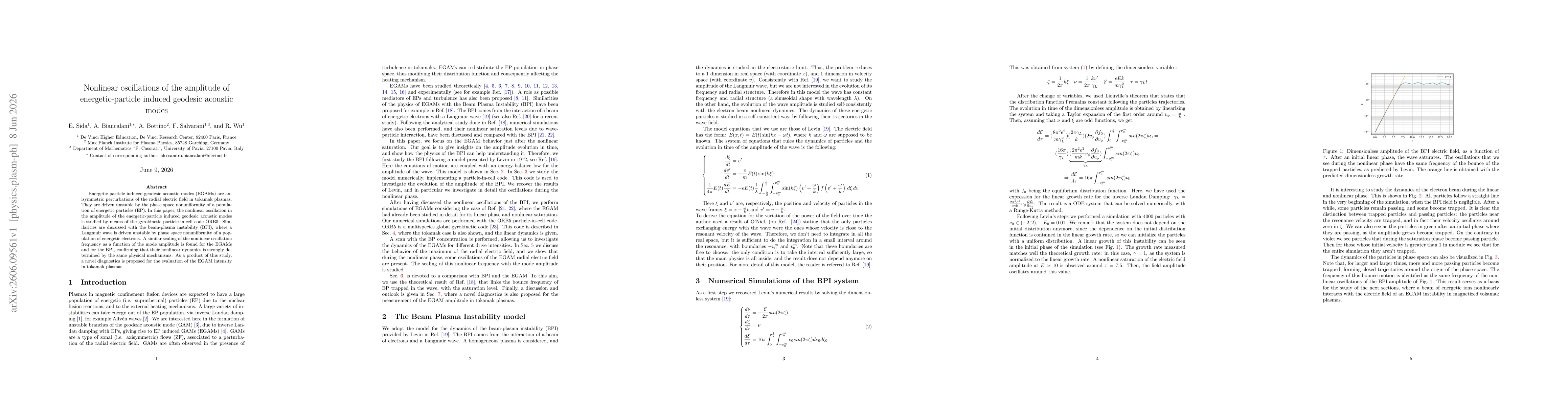 Thumbnail for Nonlinear oscillations of the amplitude of energetic-particle induced geodesic acoustic modes