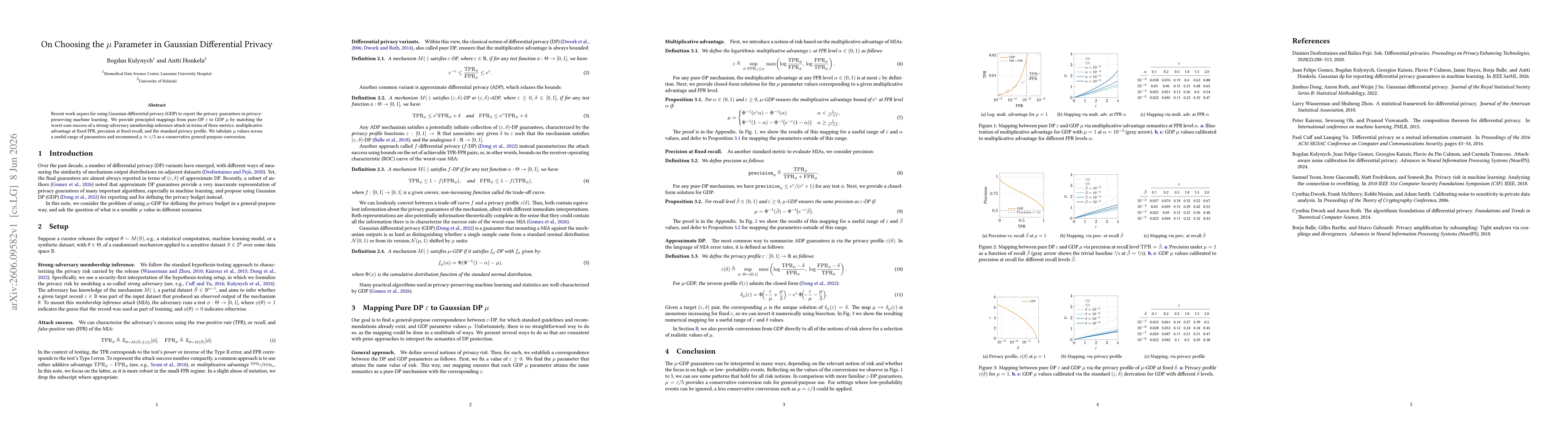 Thumbnail for On Choosing the $μ$ Parameter in Gaussian Differential Privacy