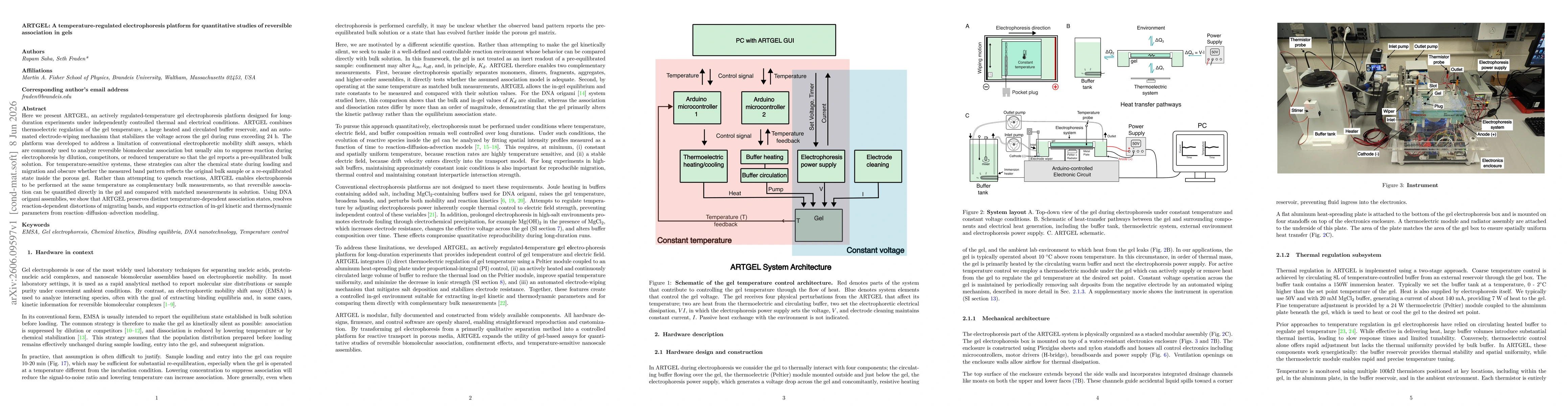 Thumbnail for ARTGEL: A temperature-regulated electrophoresis platform for quantitative studies of reversible association in gels