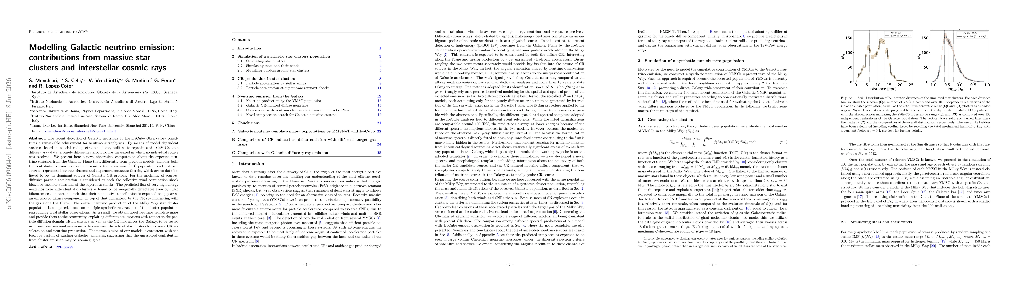 Thumbnail for Modelling Galactic neutrino emission: contributions from massive star clusters and interstellar cosmic rays