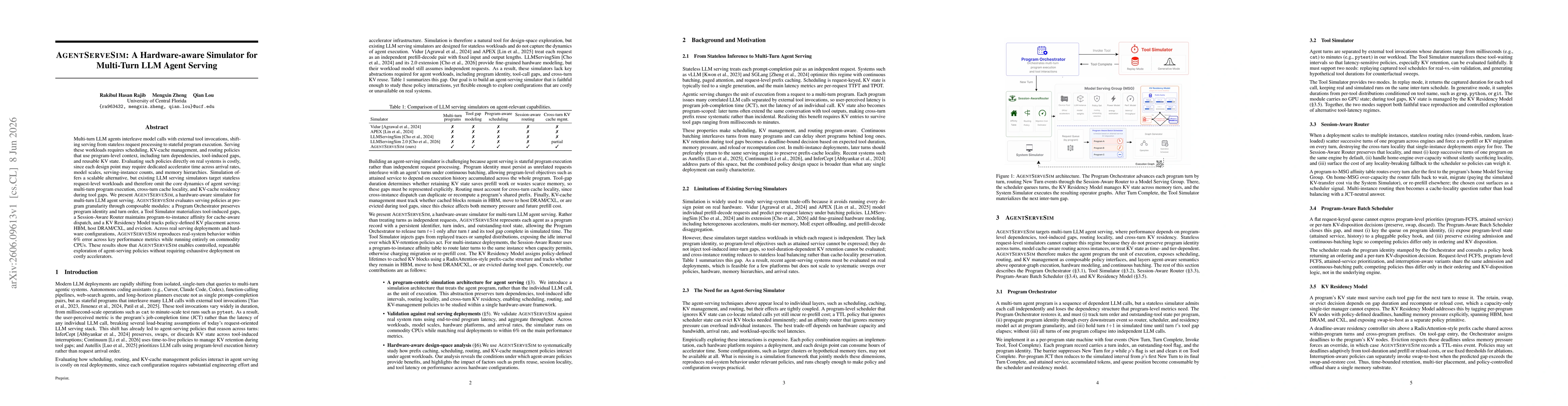 Thumbnail for AGENTSERVESIM: A Hardware-aware Simulator for Multi-Turn LLM Agent Serving