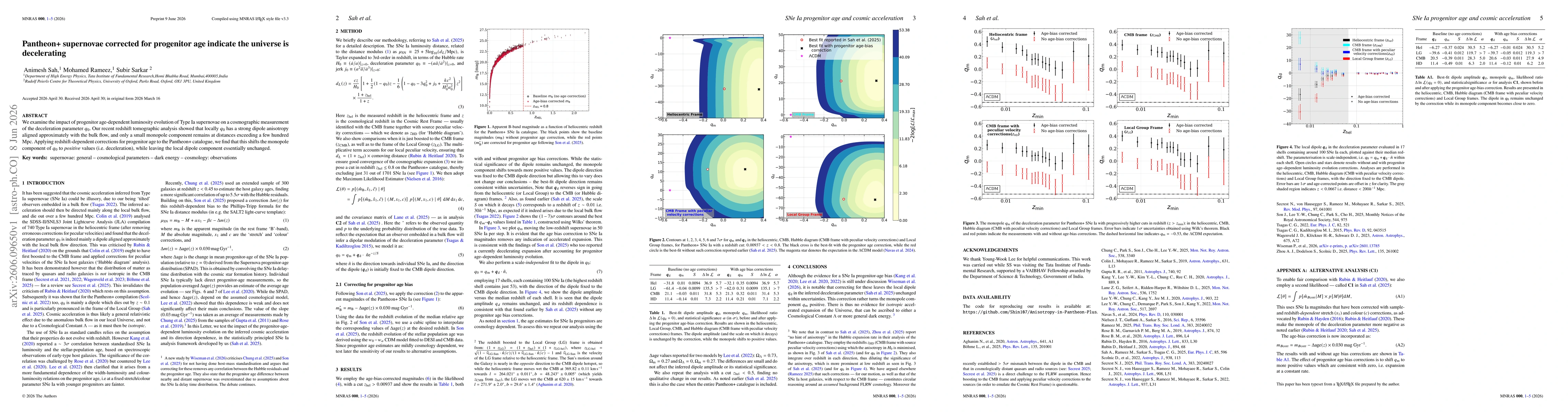Thumbnail for Pantheon+ supernovae corrected for progenitor age indicate the universe is decelerating