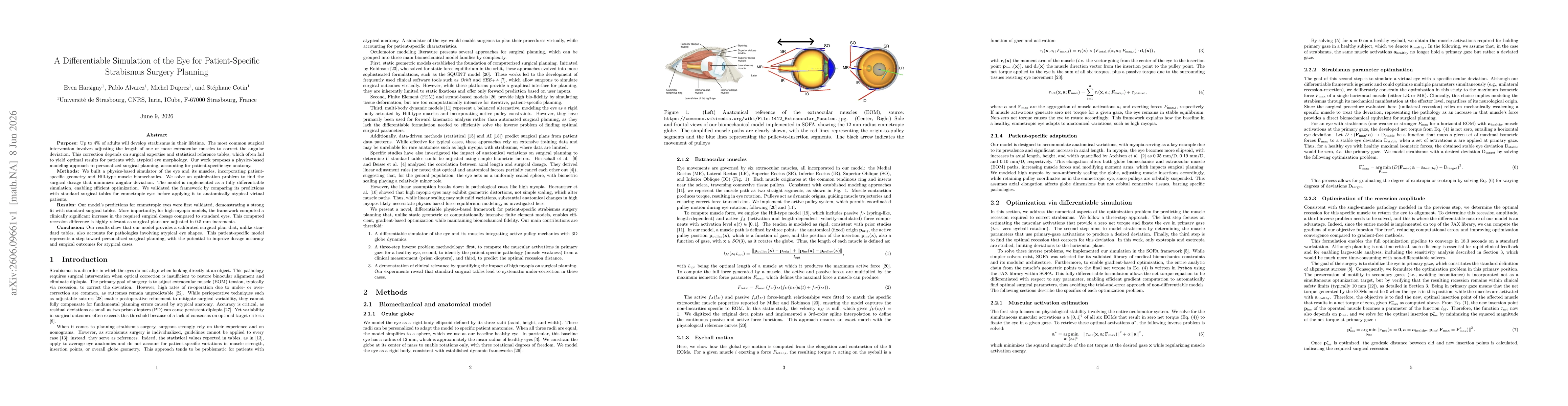Thumbnail for A Differentiable Simulation of the Eye for Patient-Specific Strabismus Surgery Planning