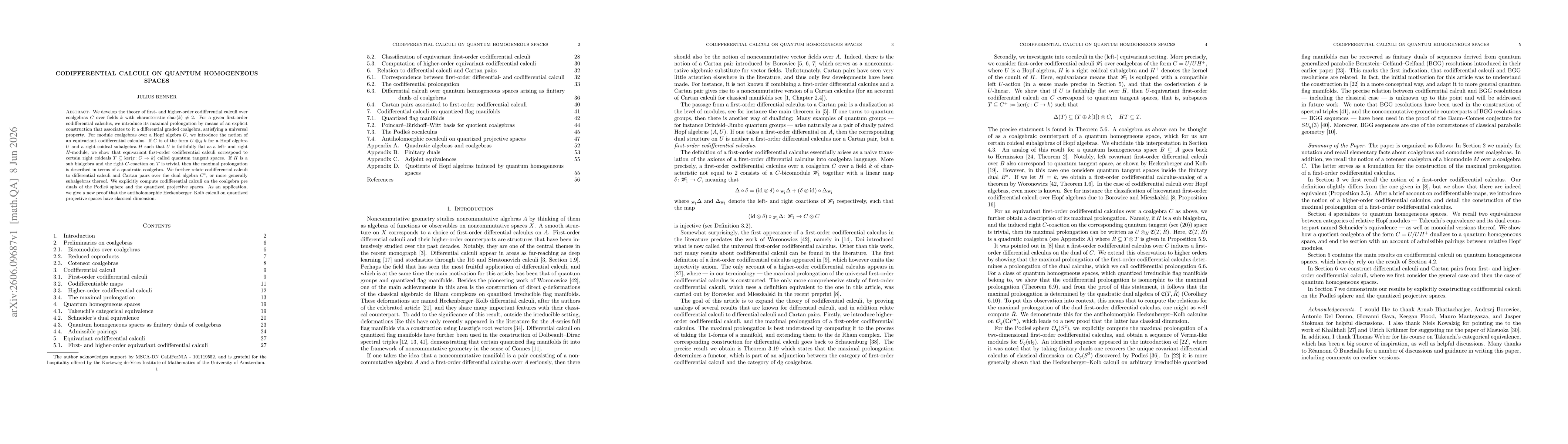 Thumbnail for Codifferential Calculi on Quantum Homogeneous Spaces
