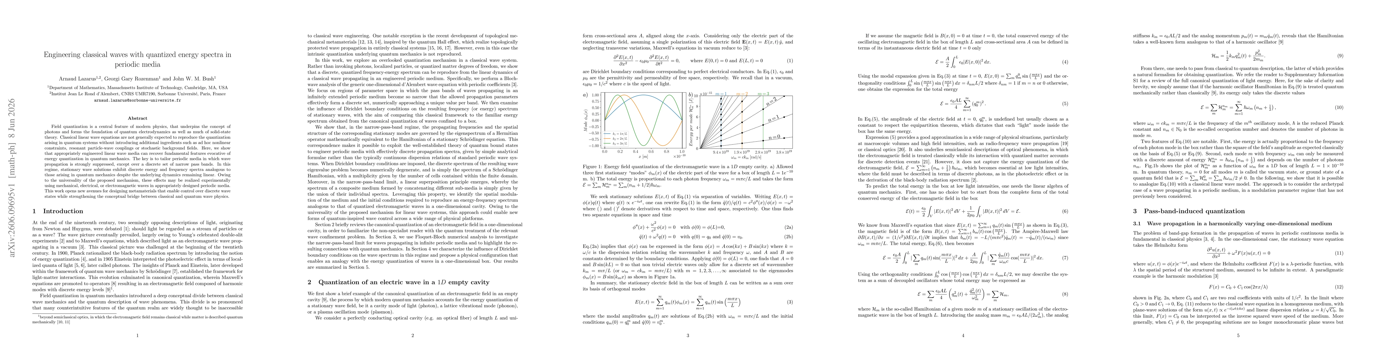 Thumbnail for Engineering classical waves with quantized energy spectra in periodic media