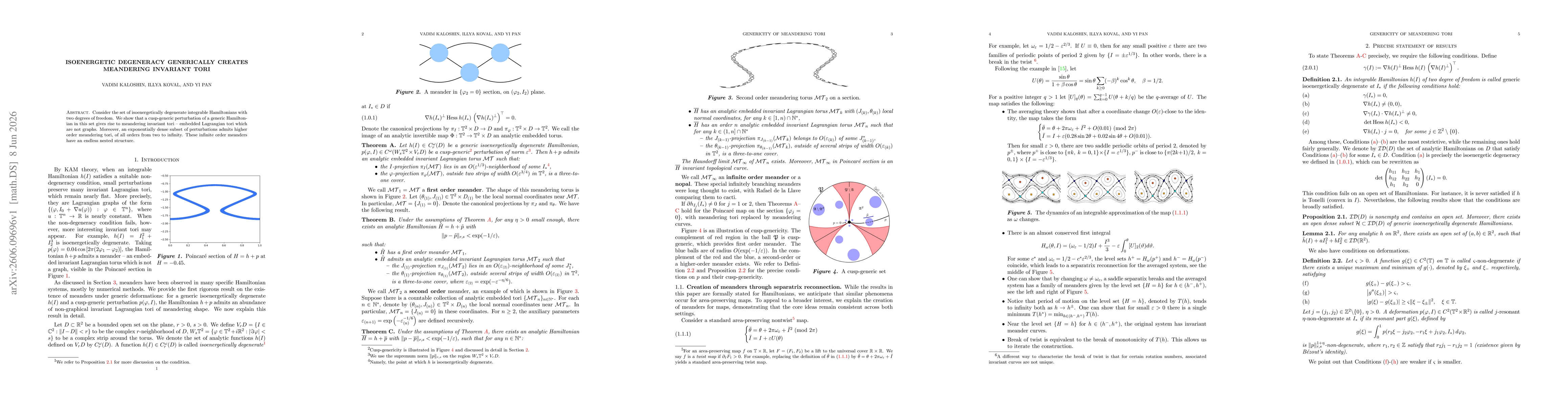 Thumbnail for Isoenergetic degeneracy generically creates meandering invariant tori