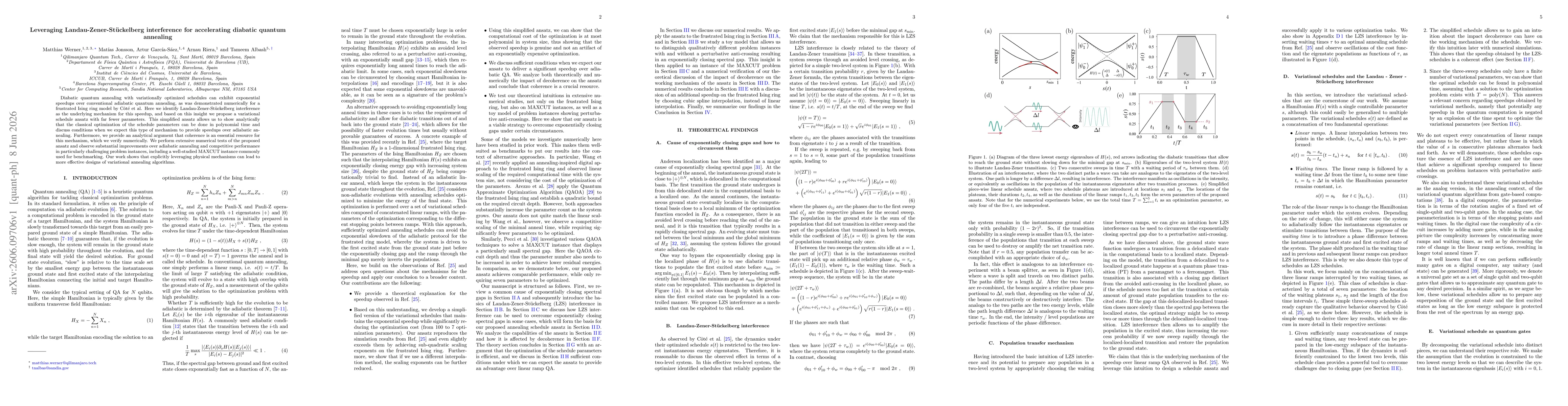 Thumbnail for Leveraging Landau-Zener-Stückelberg interference for accelerating diabatic quantum annealing