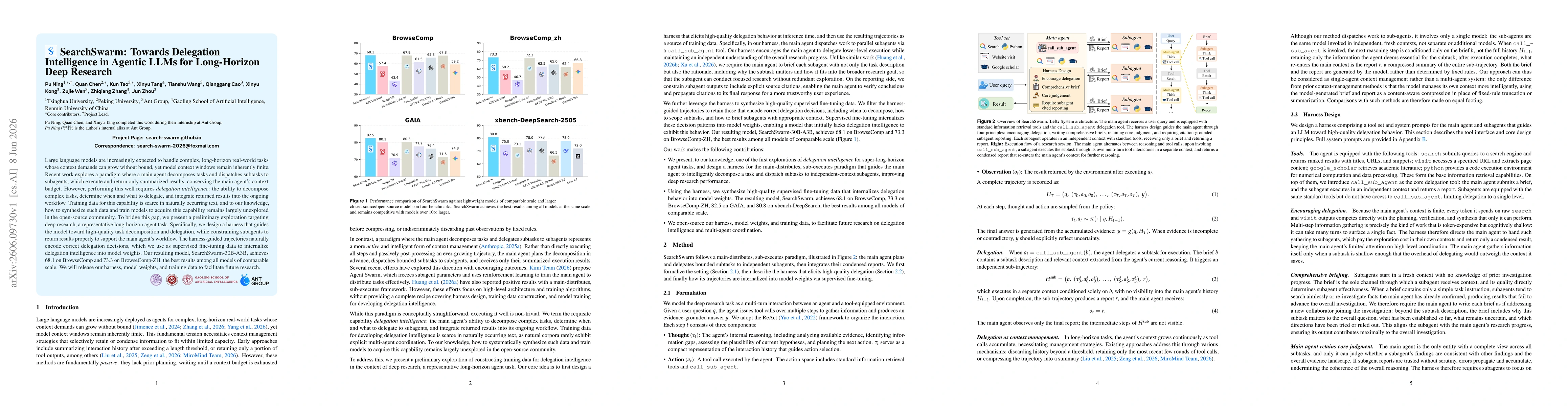 Thumbnail for SearchSwarm: Towards Delegation Intelligence in Agentic LLMs for Long-Horizon Deep Research
