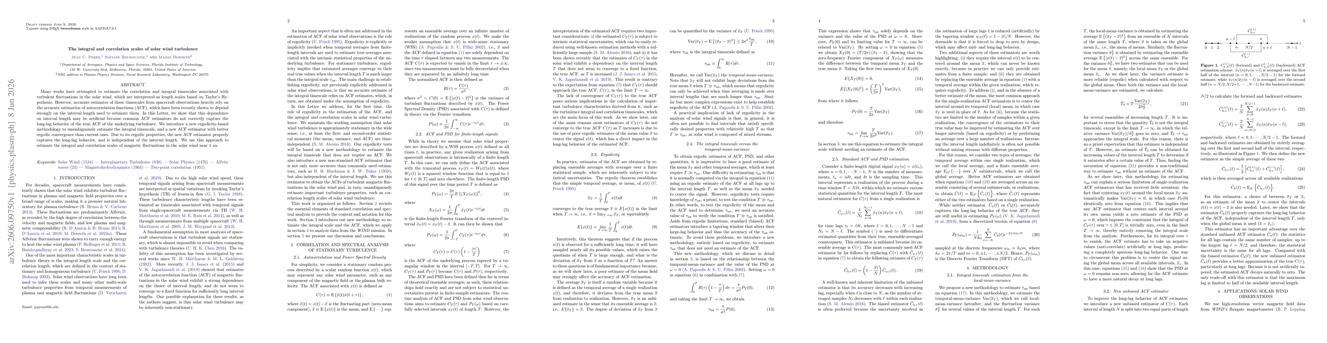Thumbnail for The integral and correlation scales of solar wind turbulence